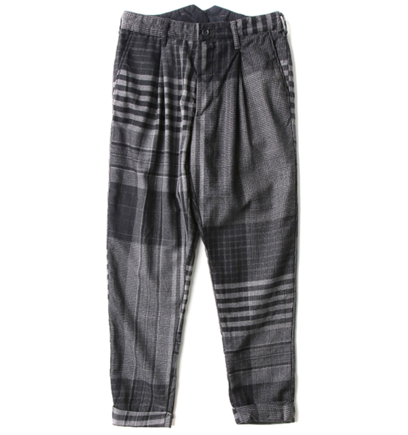 WILLY POST PANT GREY/BLACK WORSTED(WF7F0151)