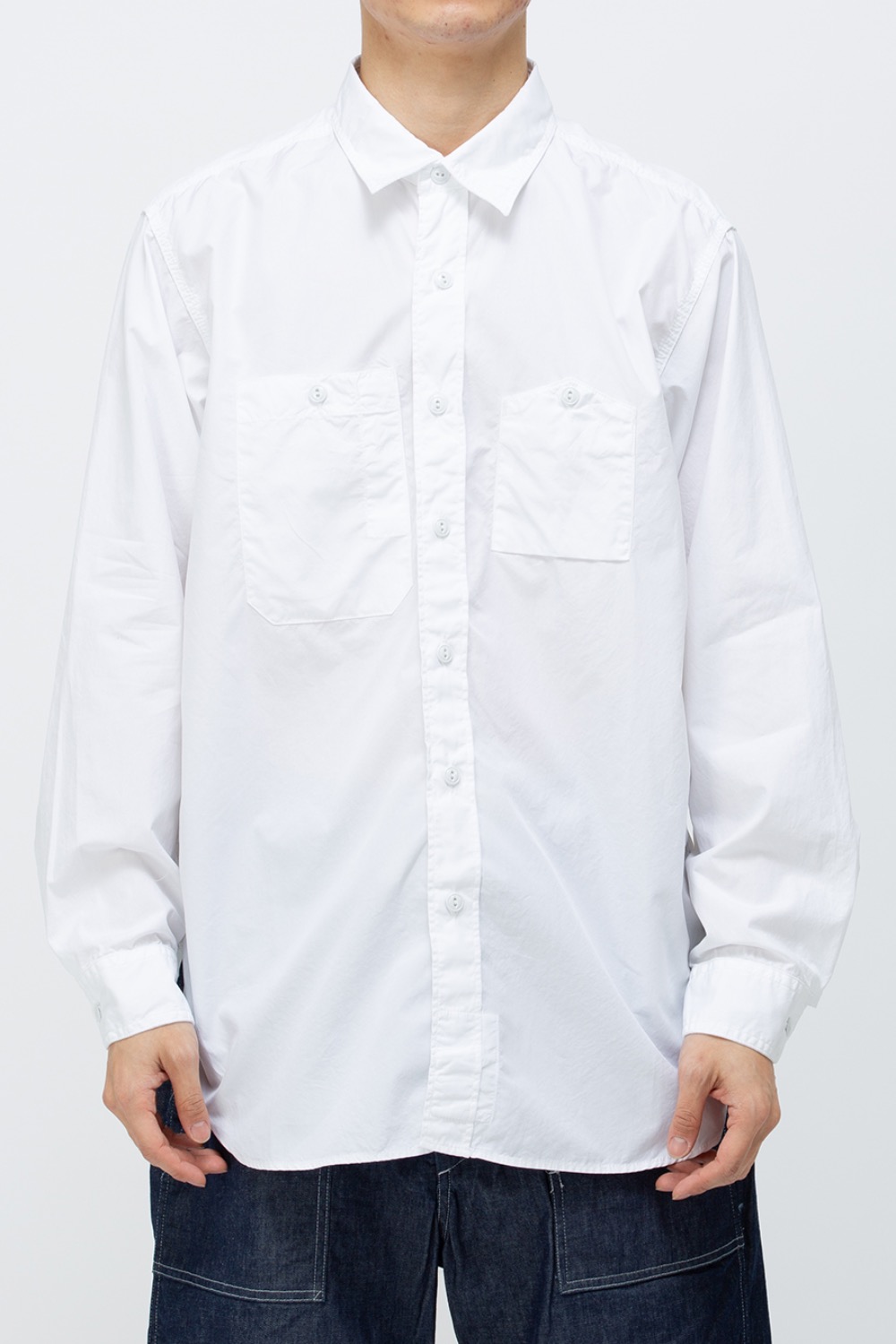 WORK SHIRT 100&#039;s 2PLY BROADCLOTH WHITE