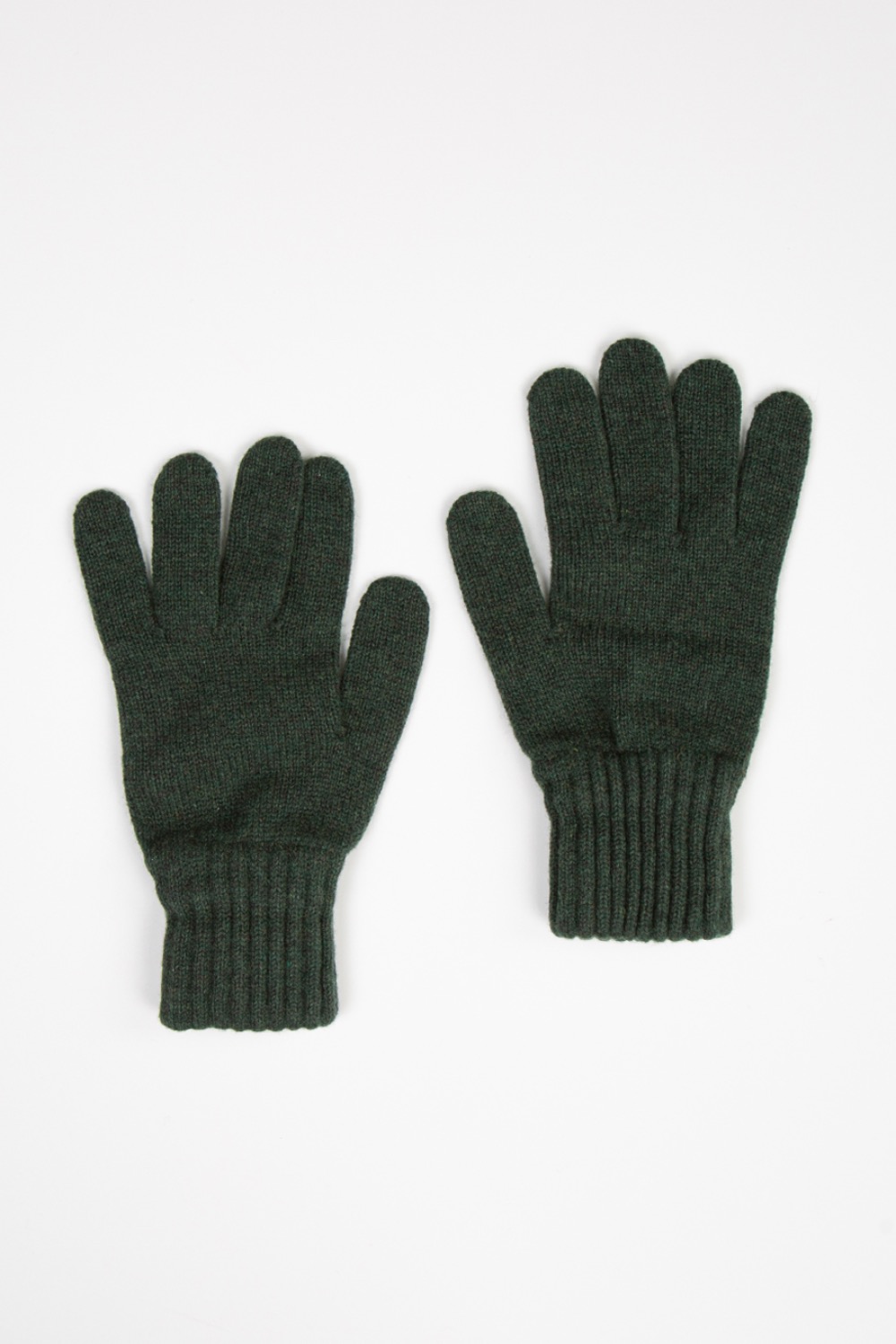 (21FW)GREEN LAMBSWOOL KNITTED GLOVES