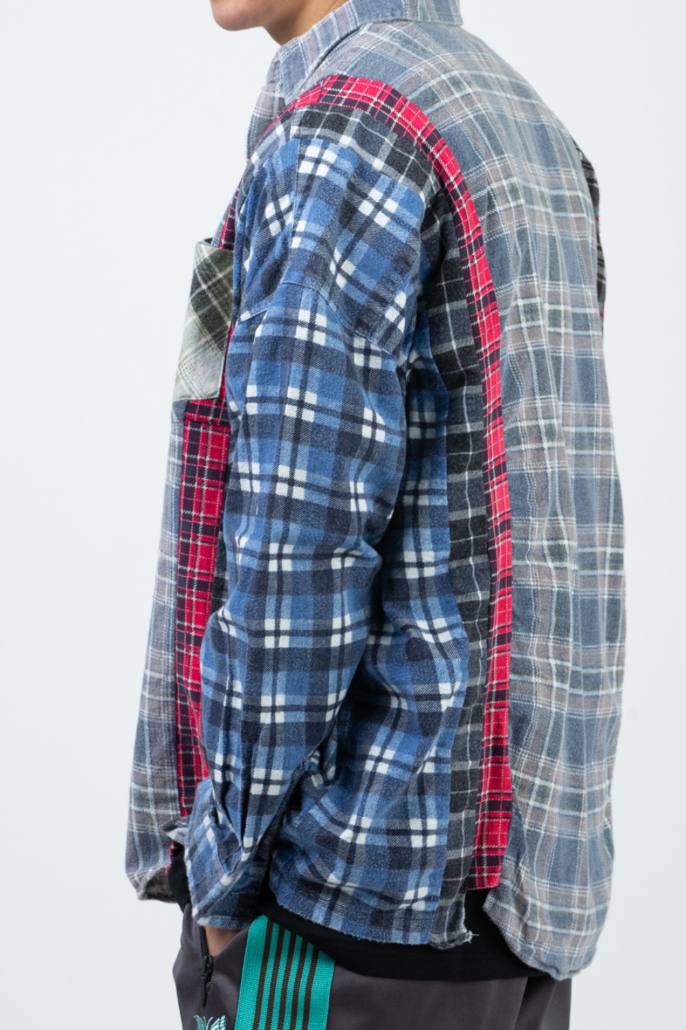 (7CUT-18)REBUILD BY NEEDLES FLANNEL SHIRT - 7 CUTS WIDE SHIRT ASSORTED