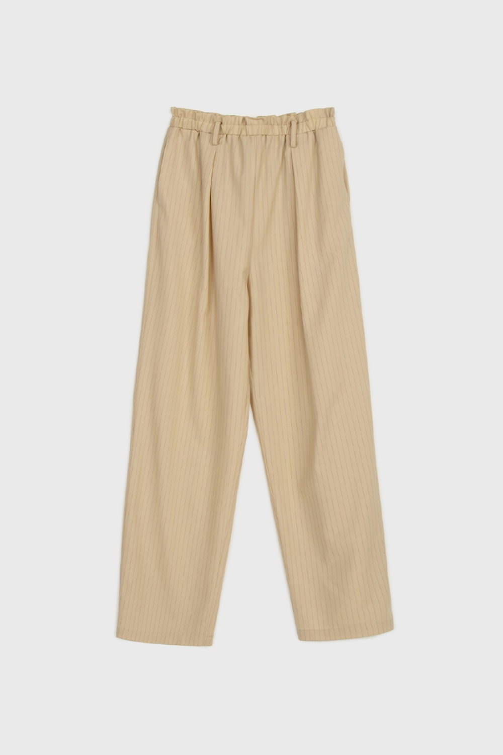 RELAXED WIDE PANTS - WOOL PIN STRIPE