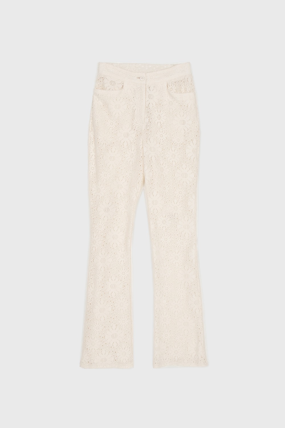 MUSED BOOTSCUT PANTS - LACE NATURAL