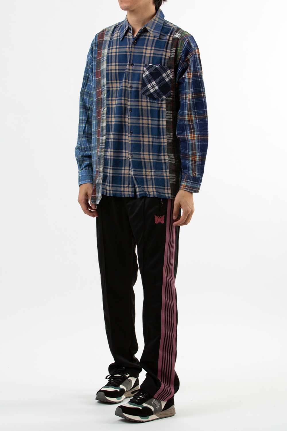 (22FW) - LQ306 Rebuild by Needles Flannel Shirt -&gt; 7 Cuts Wide Shirt (FREE - 8) ASSORTED