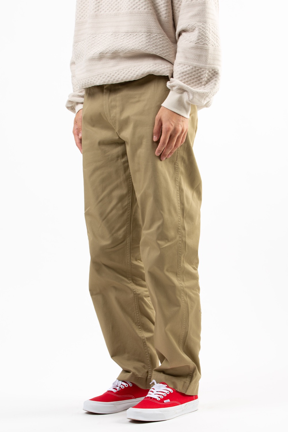 [RESTOCK] VINTAGE COTTON RELAXED CHINO PANTS BEIGE