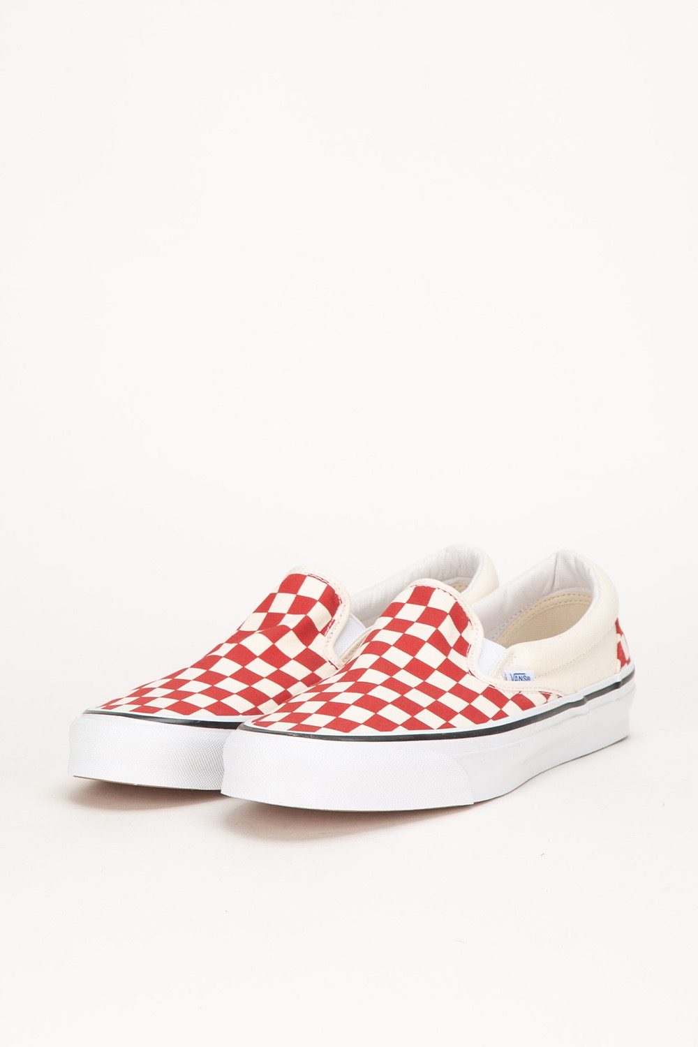(RESTOCK) OG CLASSIC SLIP-ON LX CHECKERBOARD RACING RED/CLASSIC WHITE