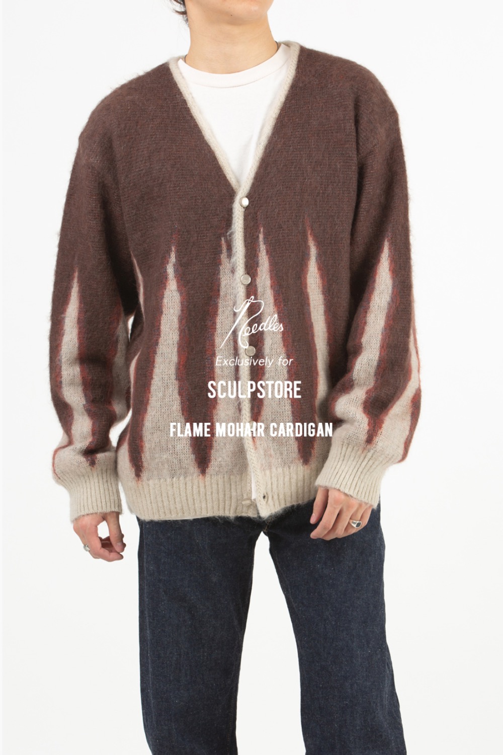 (EXCLUSIVE) MOHAIR CARDIGAN FLAME IVORY