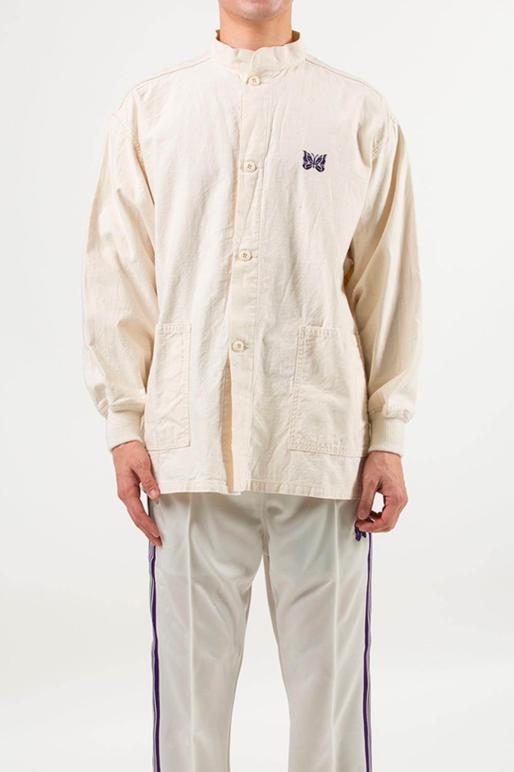 (23SS) WHITE NEEDLES S.C. ARMY SHIRT - BACK SATEEN