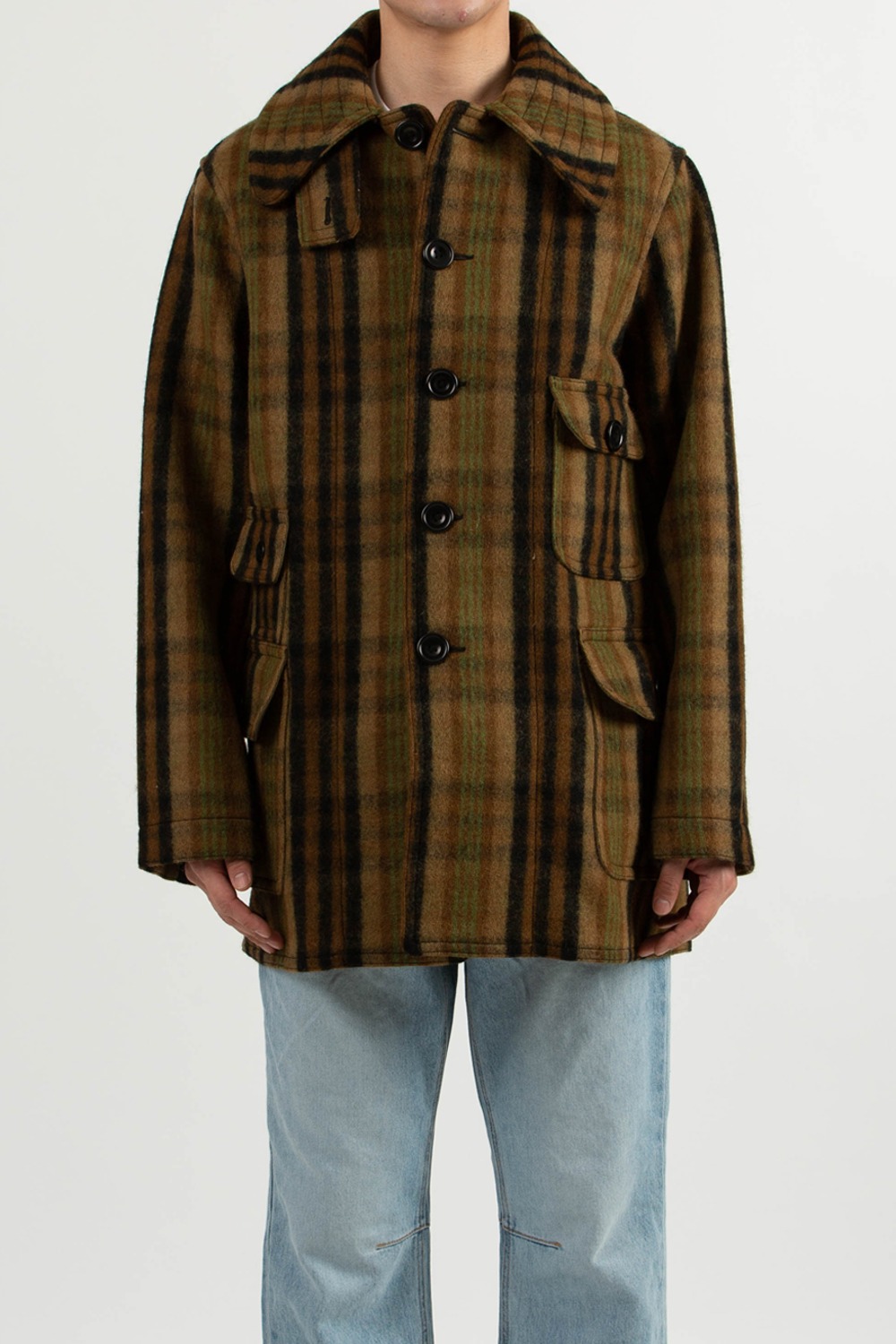 1920s TO 1932 WINTER HUNTING COAT BEIGE CHECK