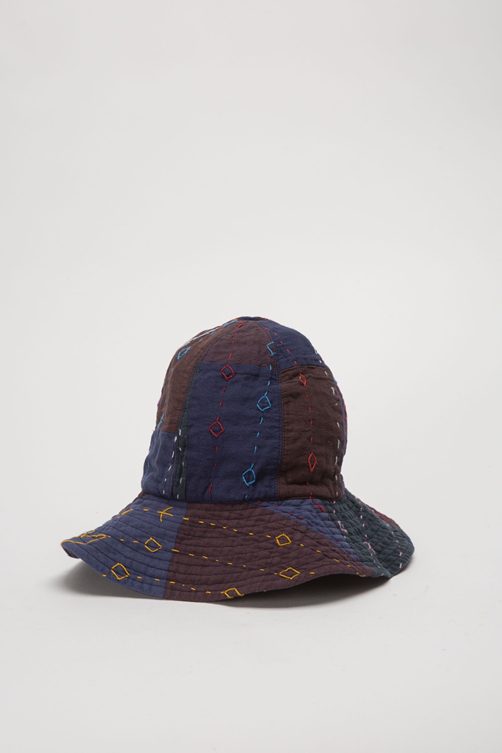 (23SS) DOME HAT NAVY SQUARE HANDSTITCH