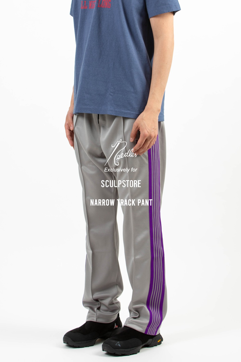 (23SS) (EXCLUSIVE) NARROW TRACK PANT - POLY SMOOTH GREY