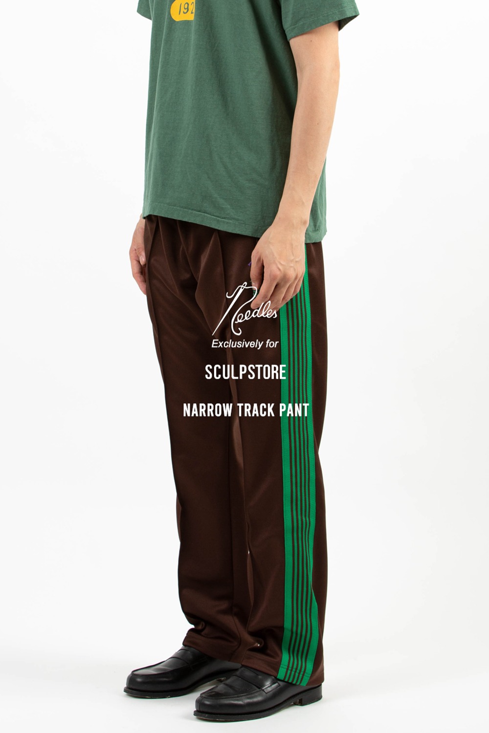(23SS) (EXCLUSIVE) NARROW TRACK PANT - POLY SMOOTH BROWN