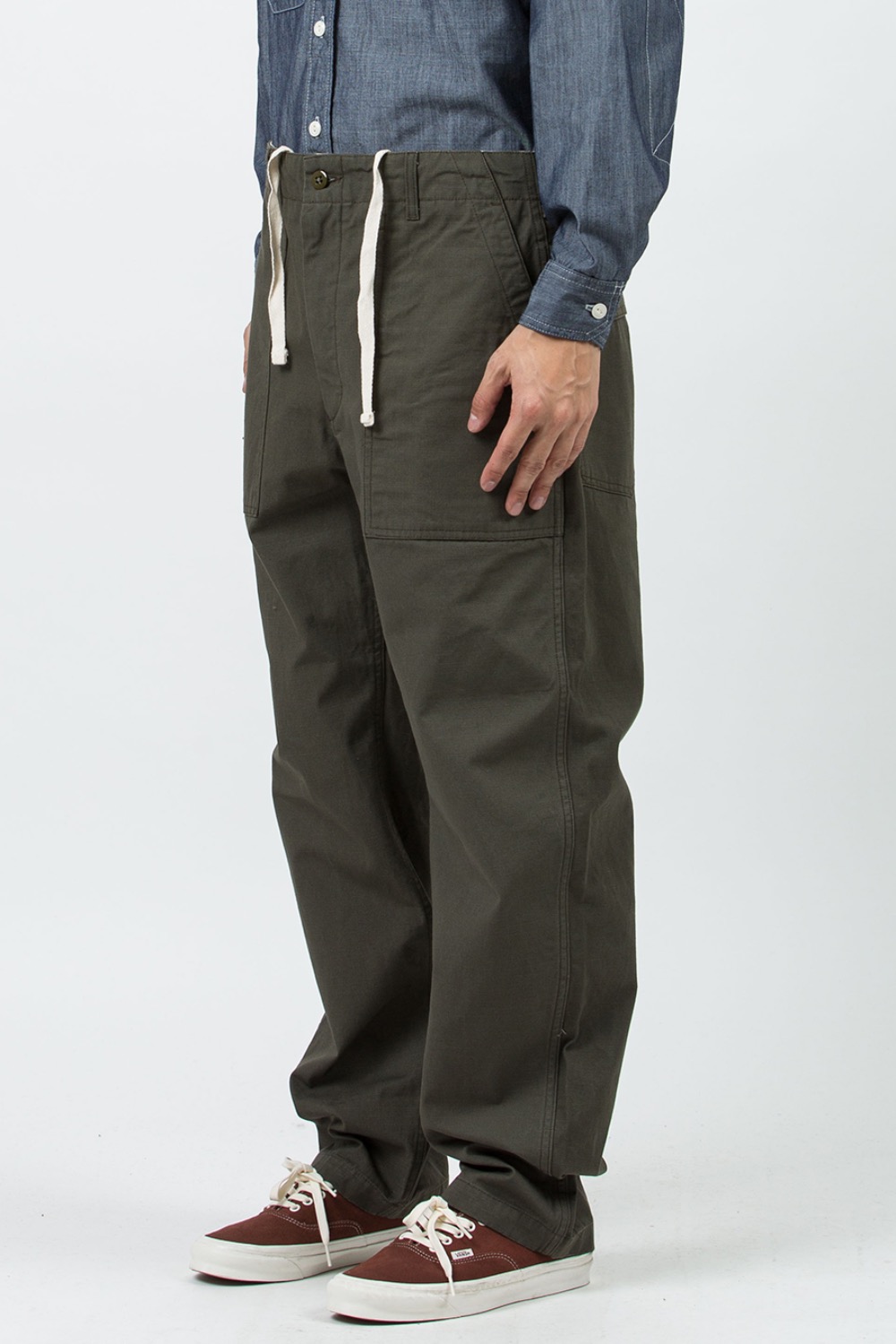 (23FW) FATIGUE PANT OLIVE HEAVYWEIGHT COTTON RIPSTOP