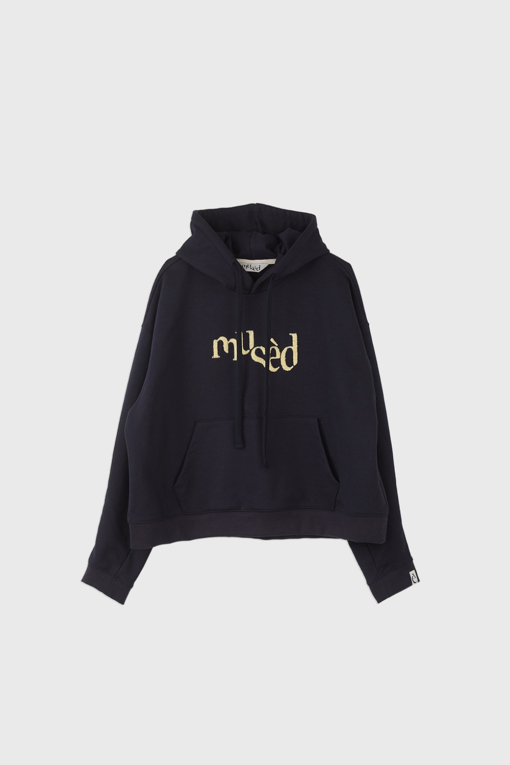 (23FW) MUSED EMBROIDERY LOGO HOODIE NAVY