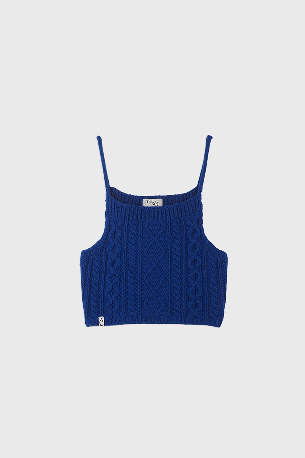 (23FW) MUSED PURE WOOL CABLE KNIT VEST ROYAL BLUE