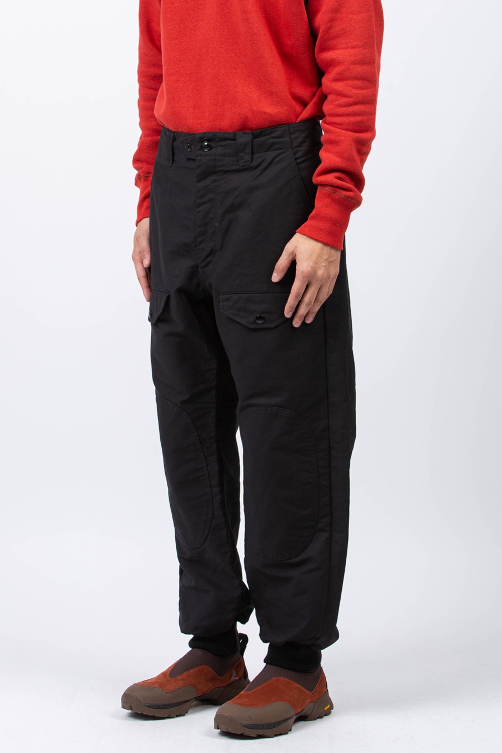 (23FW) AIRBORNE PANT BLACK COTTON DOUBLE CLOTH