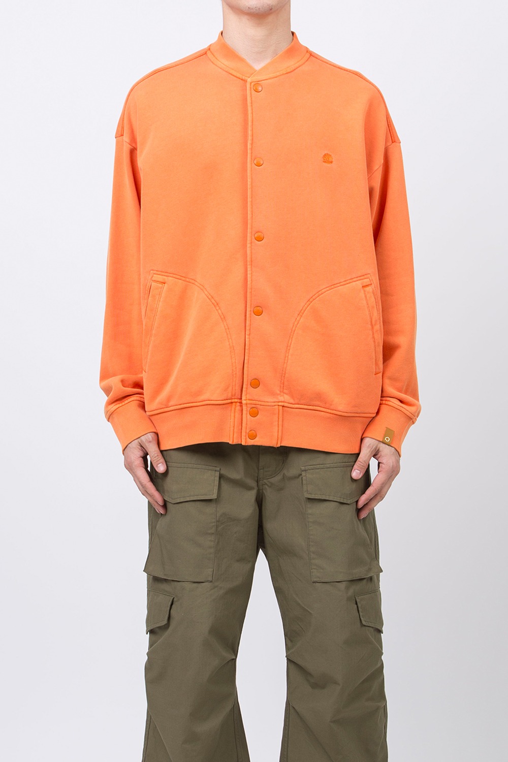 (24SS) TDC FRONT SNAP SWEAT RED ORANGE