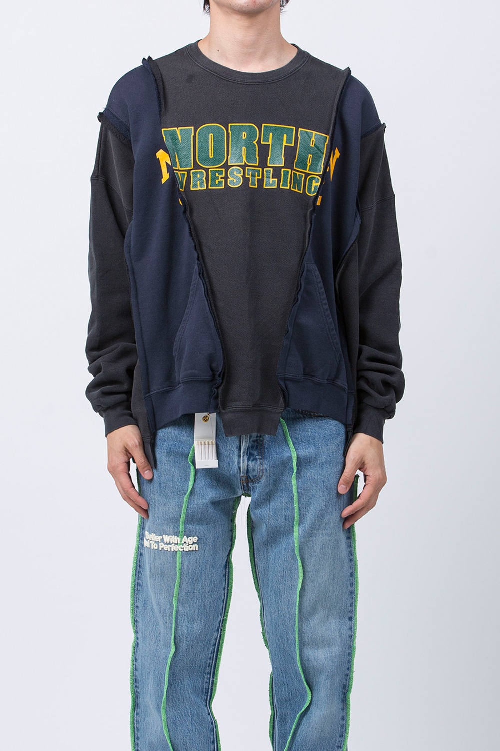 (24SS) WIDE COLLEGE SWEAT (FREE-9)