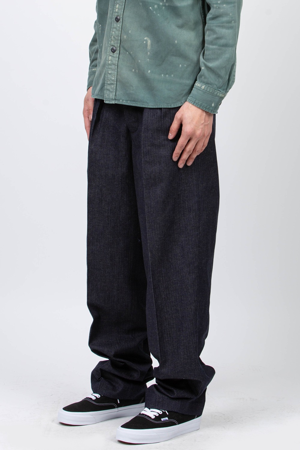 (24SS) DOUBLE-PLEATED SMARTY TROUSER INDIGO
